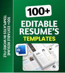 100+ Editable Resume Templates
